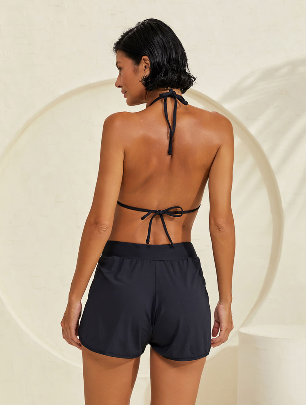Short Cintura Alta com Lateral Transpassada